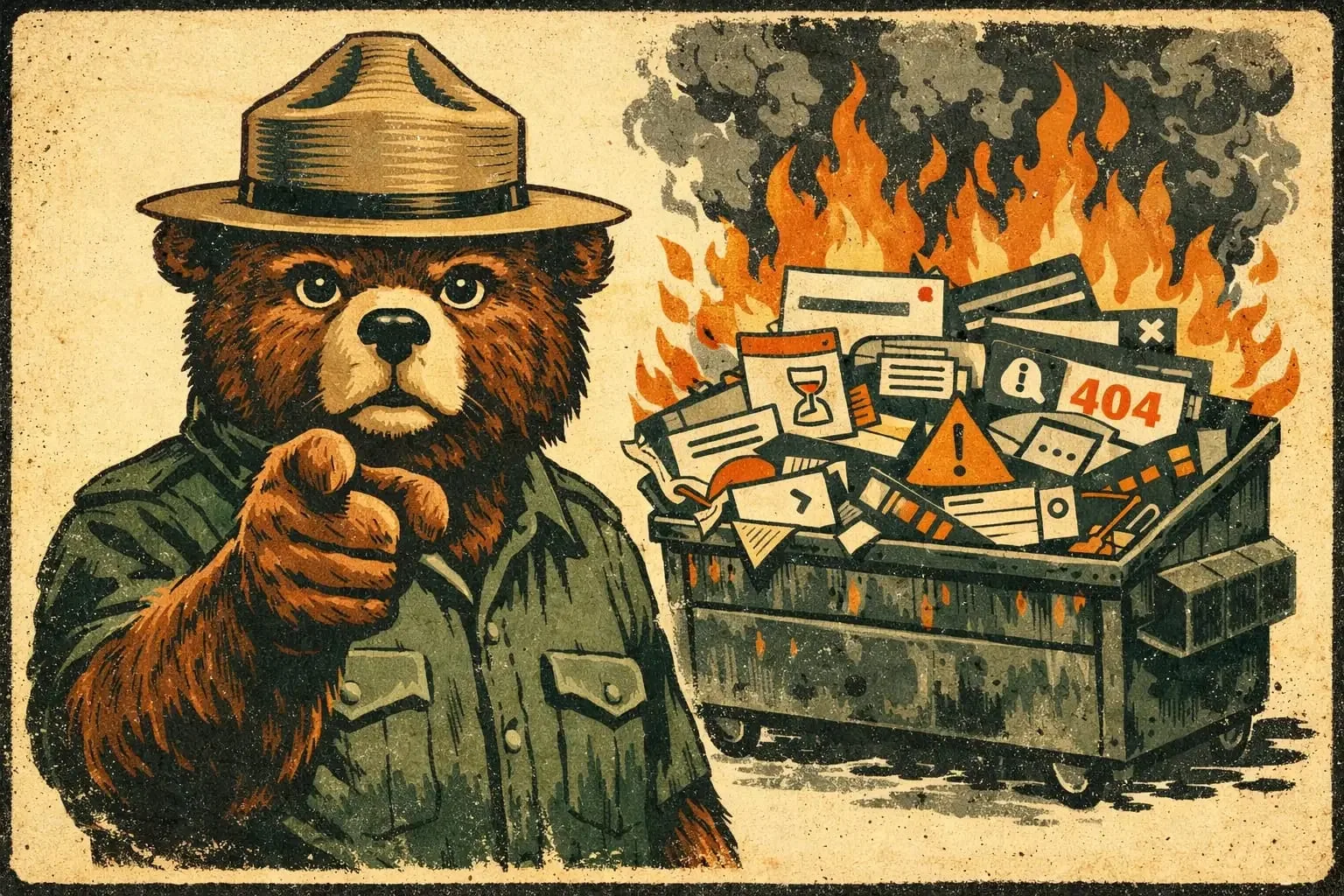 Dumpster on fire — the preventable disasters of bad design