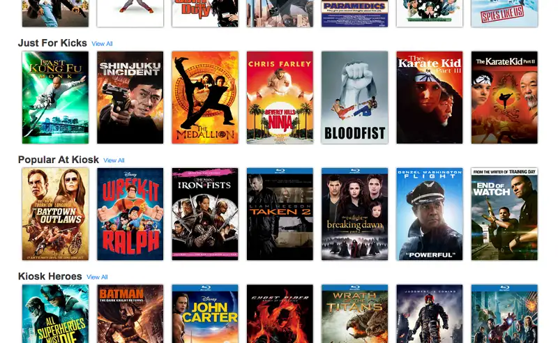Redbox Instant listing page
