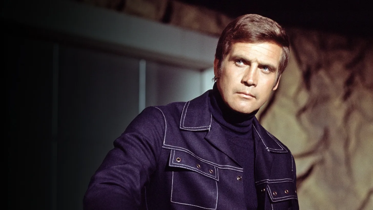 Lee Majors as Steve Austin, the Six Million Dollar Man.