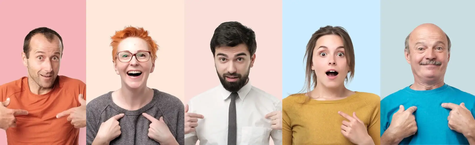 Surprised people