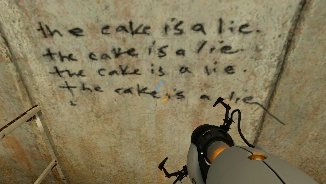 The promised cake from the video game Portal.