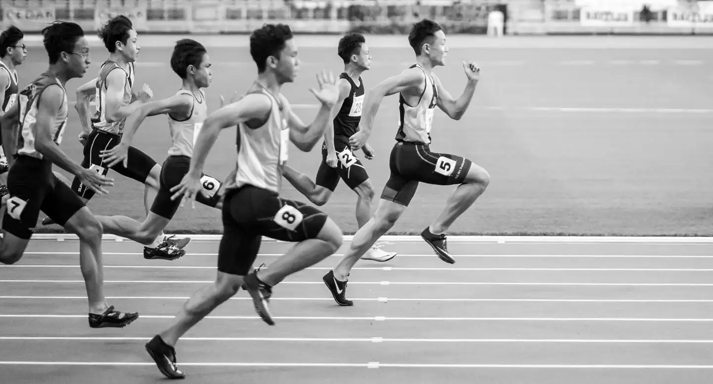 A runner on a track