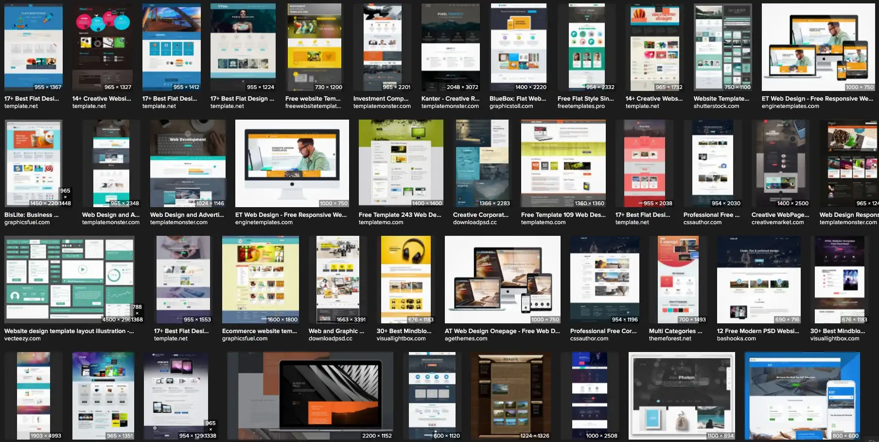Web design templates